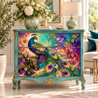 Peacock in Jewel Garden Tissue Paper