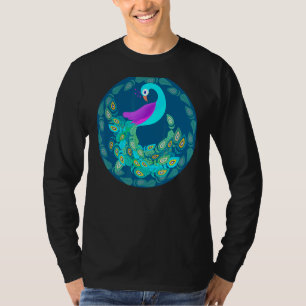 Peacock In Nature Cute Birds Animal Graphic T-Shirt