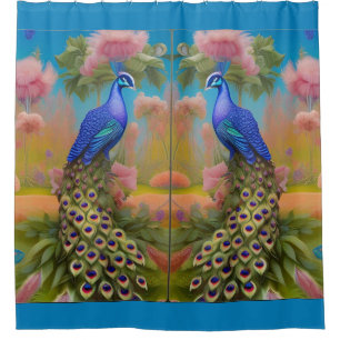 Peacock in the Garden  Shower Curtain