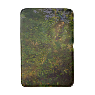 Peacock in the Woods (by Abbott Henderson Thayer) Bath Mat