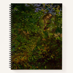 Peacock in the Woods (by Abbott Henderson Thayer) Notebook
