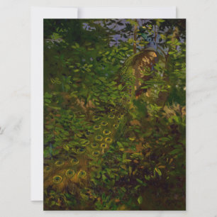 Peacock in the Woods Card