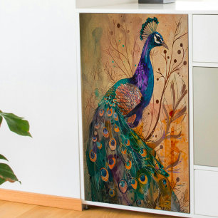 Peacock in the Woods Decoupage Tissue Paper
