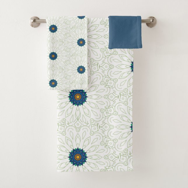 peacock inspiration bath towel set (Insitu)