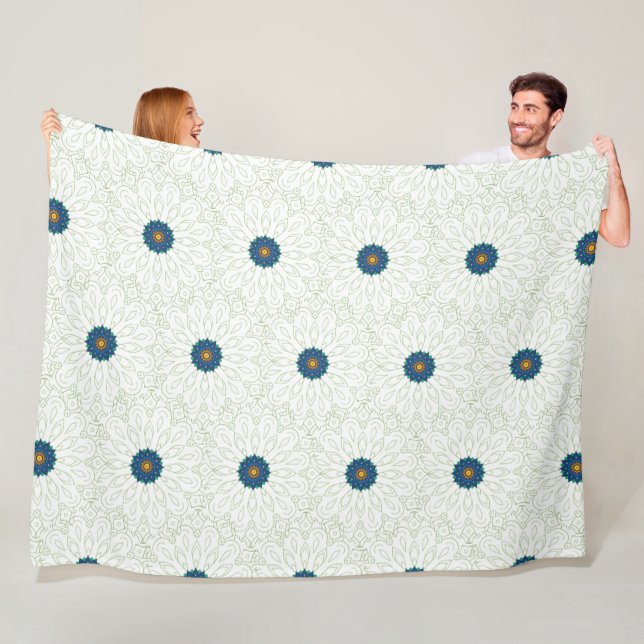 peacock inspiration fleece blanket (In Situ)