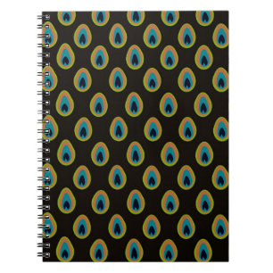 Peacock Inspired Background Notebook