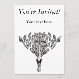 Peacock invitation