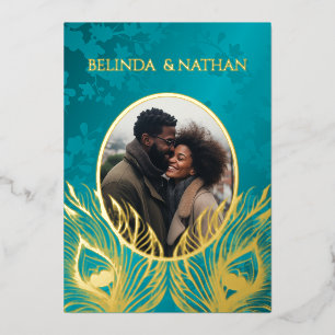 Peacock Jewel Tone Gold Wedding 