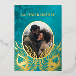 Peacock Jewel Tone Gold Wedding 