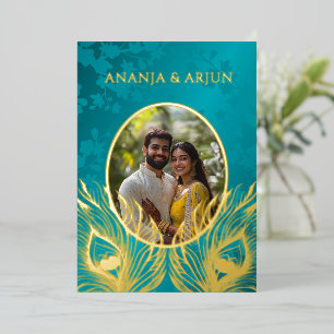 Peacock Jewel Tone Gold Wedding