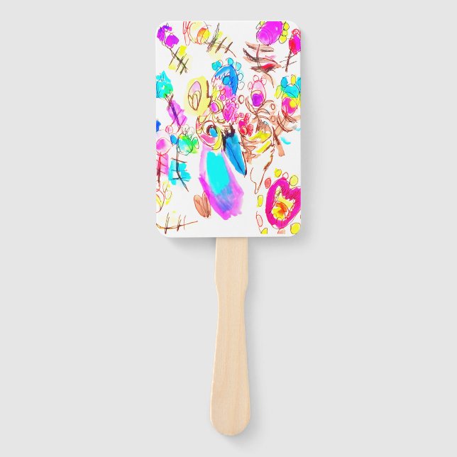Peacock Joy Kind  Hand Fan (Front)
