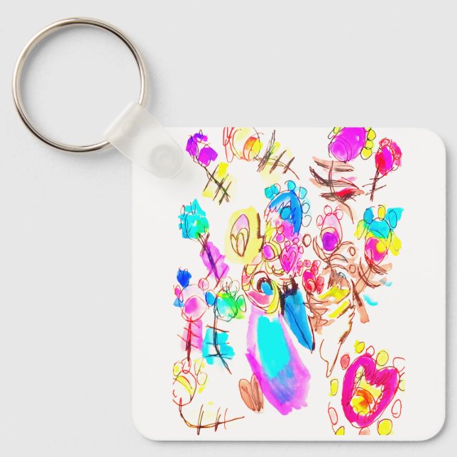 Peacock Joy Kind  Key Ring (Front)