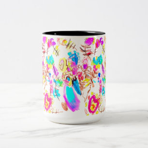 Peacock Joy Kind  Two-Tone Coffee Mug