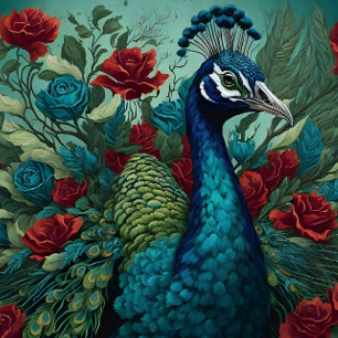 peacock : joyful celebration of nature decorative cushion