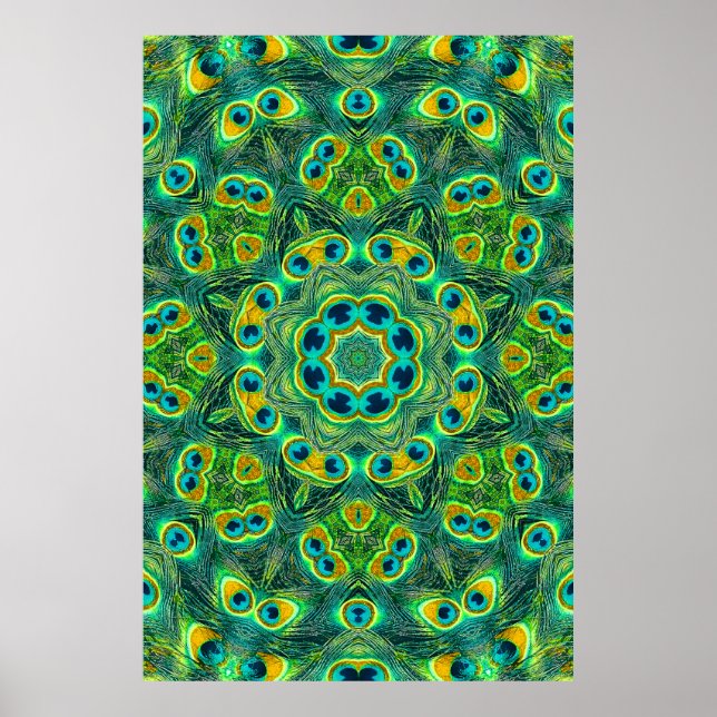PEACOCK KALEIDOSCOPE Poster (Front)