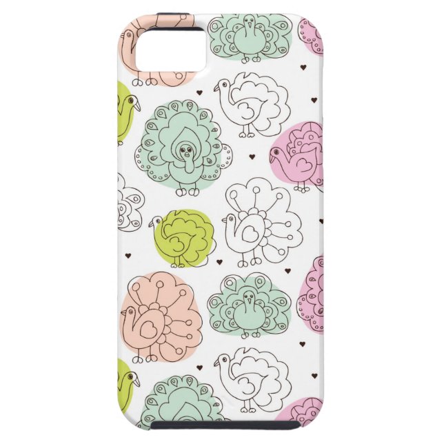 peacock kids wallpaper vintage Case-Mate iPhone case (Back)