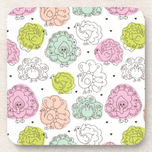 peacock kids wallpaper vintage coaster