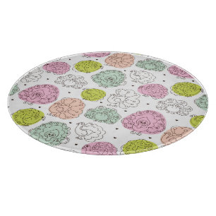 peacock kids wallpaper vintage cutting board