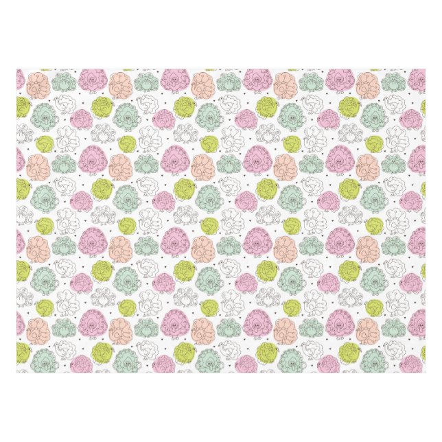peacock kids wallpaper vintage tablecloth (Front (Horizontal))