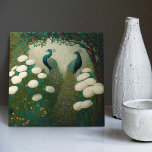 Peacock Klimt Wall Decor Repro Art Nouveau Tile<br><div class="desc">Welcome to CreaTile! Here you will find handmade tile designs that I have personally crafted and vintage ceramic and porcelain clay tiles, whether stained or natural. I love to design tile and ceramic products, hoping to give you a way to transform your home into something you enjoy visiting again and...</div>