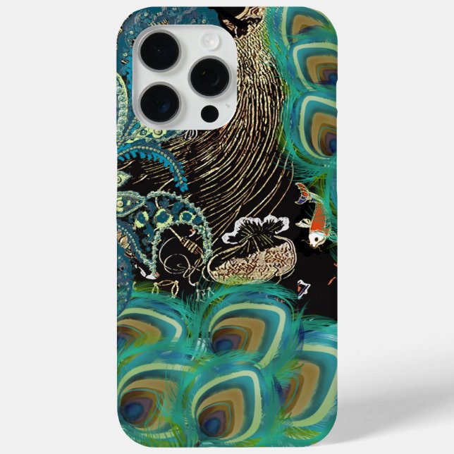 Peacock Koi Japanese Asian iPhone Case-Mate iPhone Case (Back)