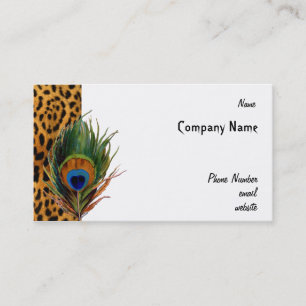 Peacock Leopard Business Card