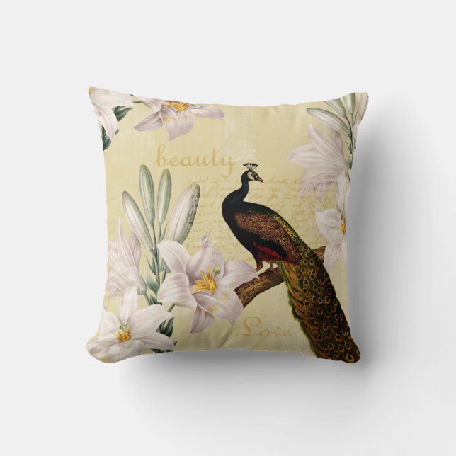 Peacock Lilies Cushion (Front)