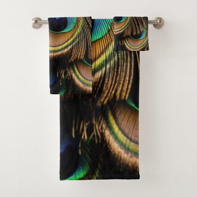 Peacock Love Bath Towel Set (Insitu)