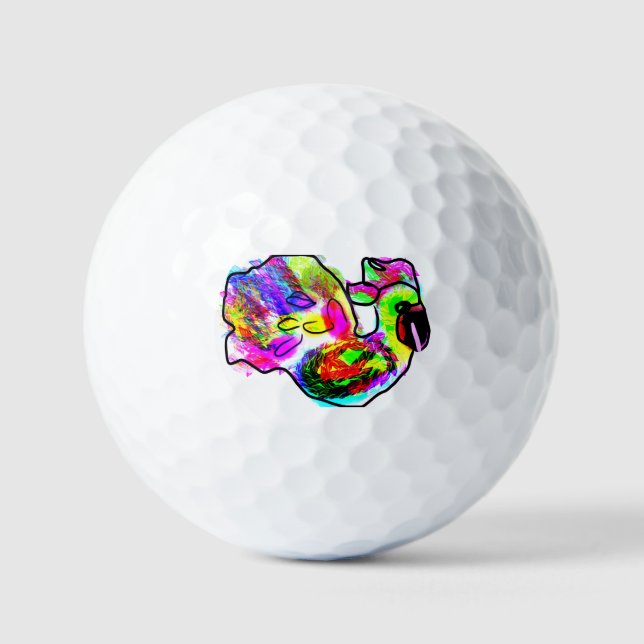Peacock  love it golf balls (Front)