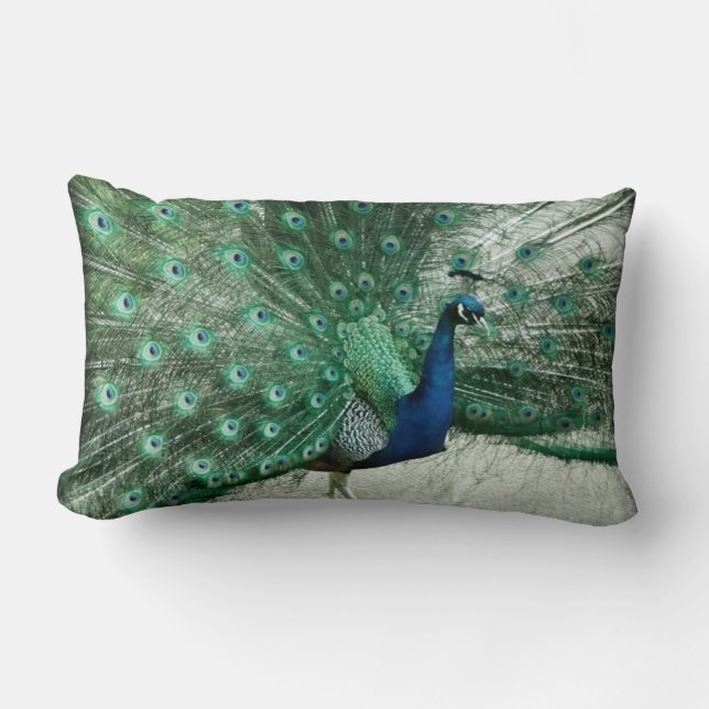 Peacock Lumbar Cushion (Front)