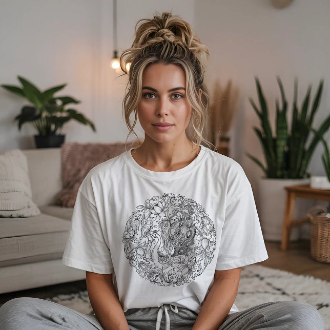 Peacock Mandala Design T-Shirt (Creator Uploaded)