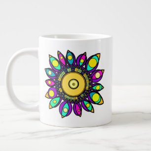 PEACOCK MANDALA LARGE COFFEE MUG