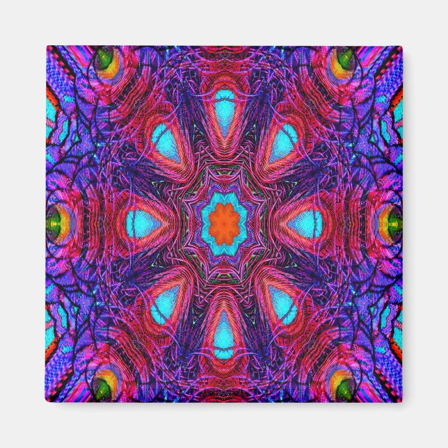 Peacock Mandala.... Magnet (Front)