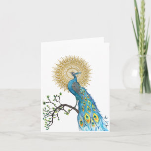 Peacock Mandala Note Card