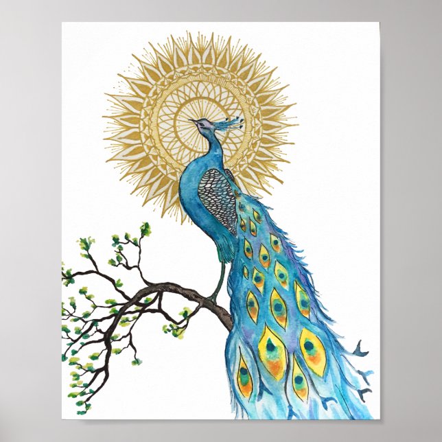 Peacock Mandala Poster (Front)