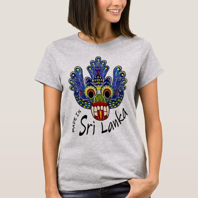 Peacock Mask Sri Lanka T-Shirt (Front)