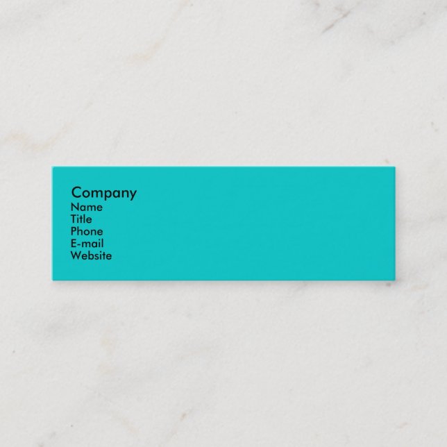 Peacock Mini Business Card (Front)