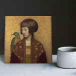 Peacock Morris Gold Burgundy Art Nouveau Portrait Tile<br><div class="desc">Welcome to CreaTile! Here you will find handmade tile designs that I have personally crafted and vintage ceramic and porcelain clay tiles, whether stained or natural. I love to design tile and ceramic products, hoping to give you a way to transform your home into something you enjoy visiting again and...</div>