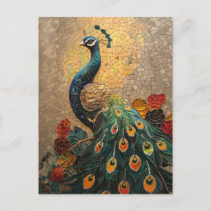 Peacock Mosaic Postcard