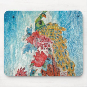 peacock mouse mat