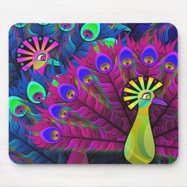 Peacock Mouse Mat (Front)