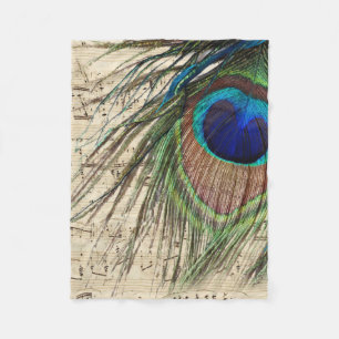 Peacock Music Fleece Blanket