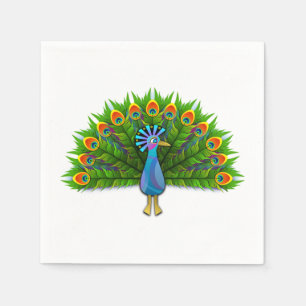 peacock napkin