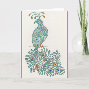 Peacock Notecard