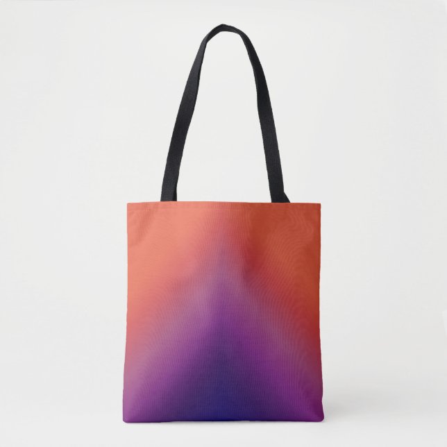 Peacock Ombre Red Tote Bag (Front)