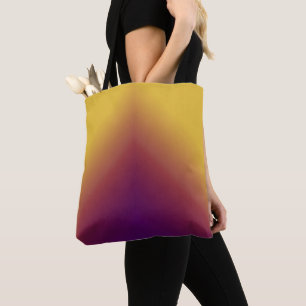 Peacock Ombre Yellow Tote Bag