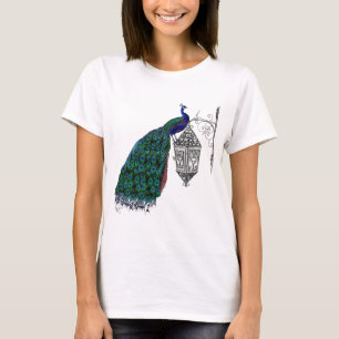 Peacock On Lamp T-Shirt