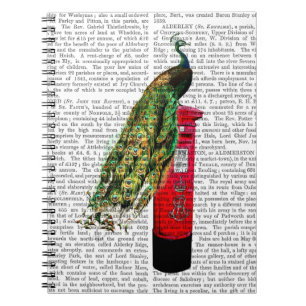 Peacock on Postbox Notebook