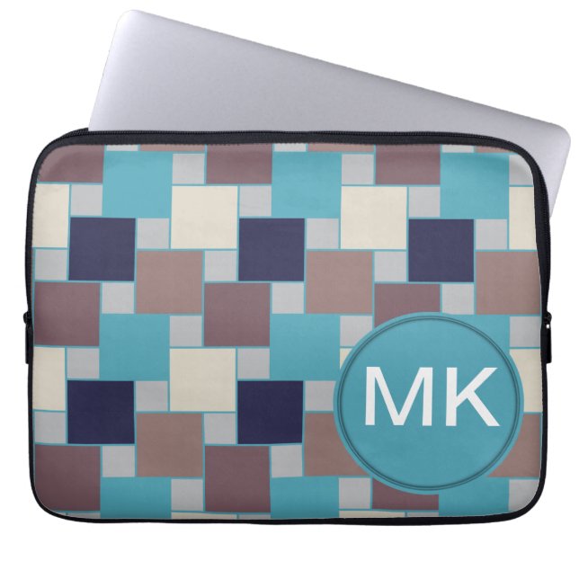 Peacock on the Beach Laptop Sleeve (Front)