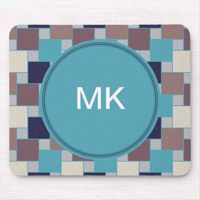 Peacock on the Beach Mouse Mat (Front)